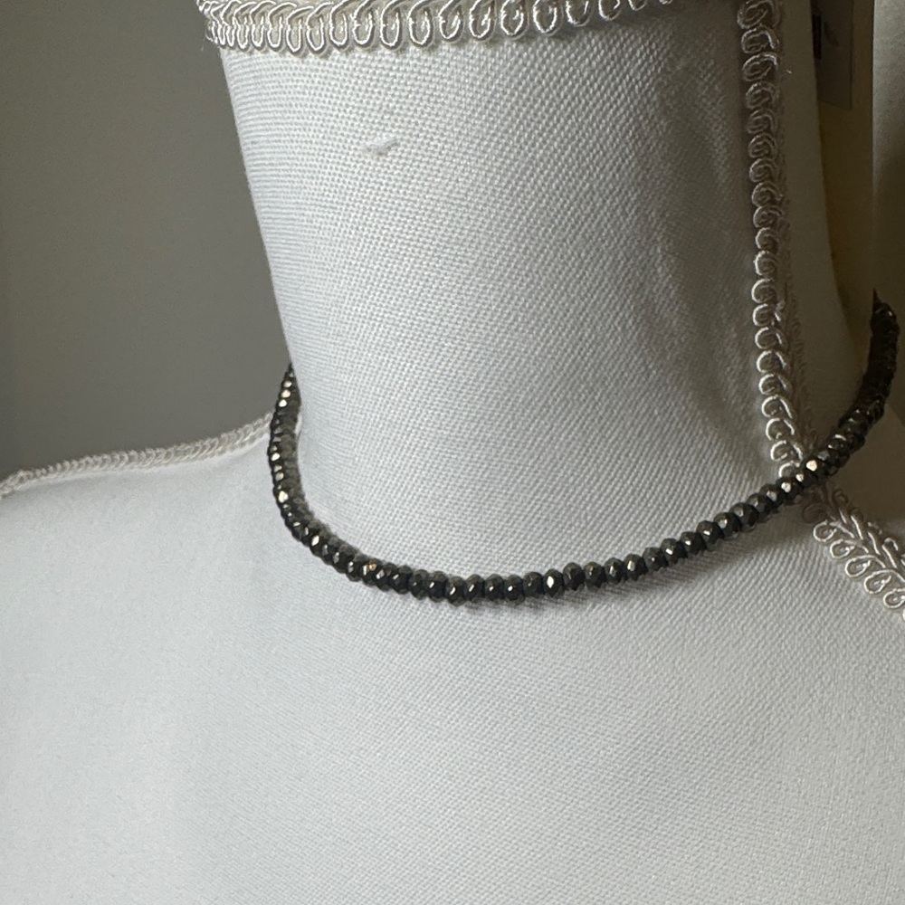 Elegant Black Beaded Necklace choker